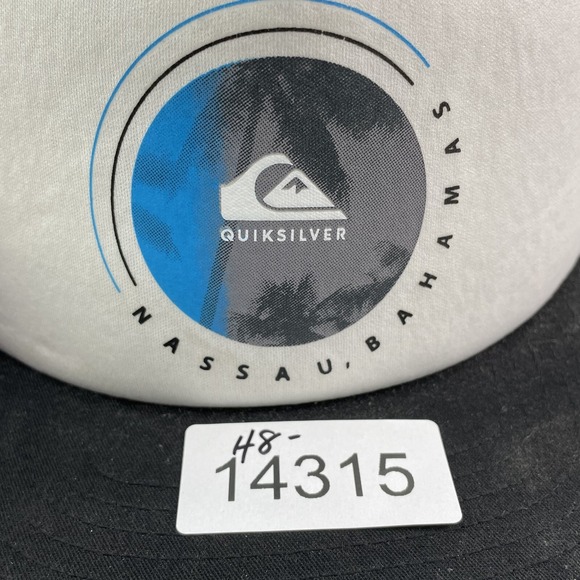 Quiksilver Hat Cap Snap Back Mens Yupoong Mesh Trucker Nassau Bahamas Surf Beach - Picture 8 of 8